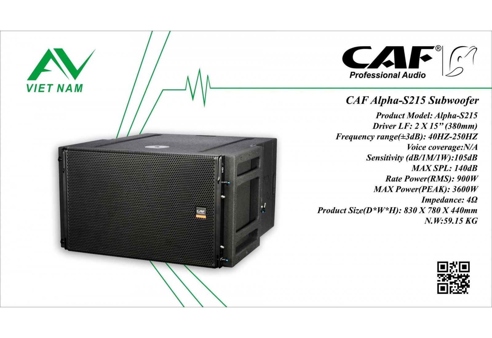 CAF Alpha-S215 Subwoofer line array